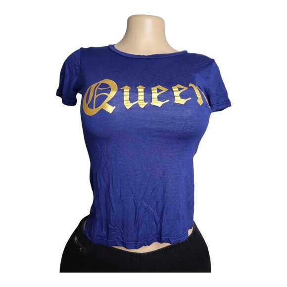 #731 Queen Women's XS/S Blue T-Shirt - Picture 1 of 4